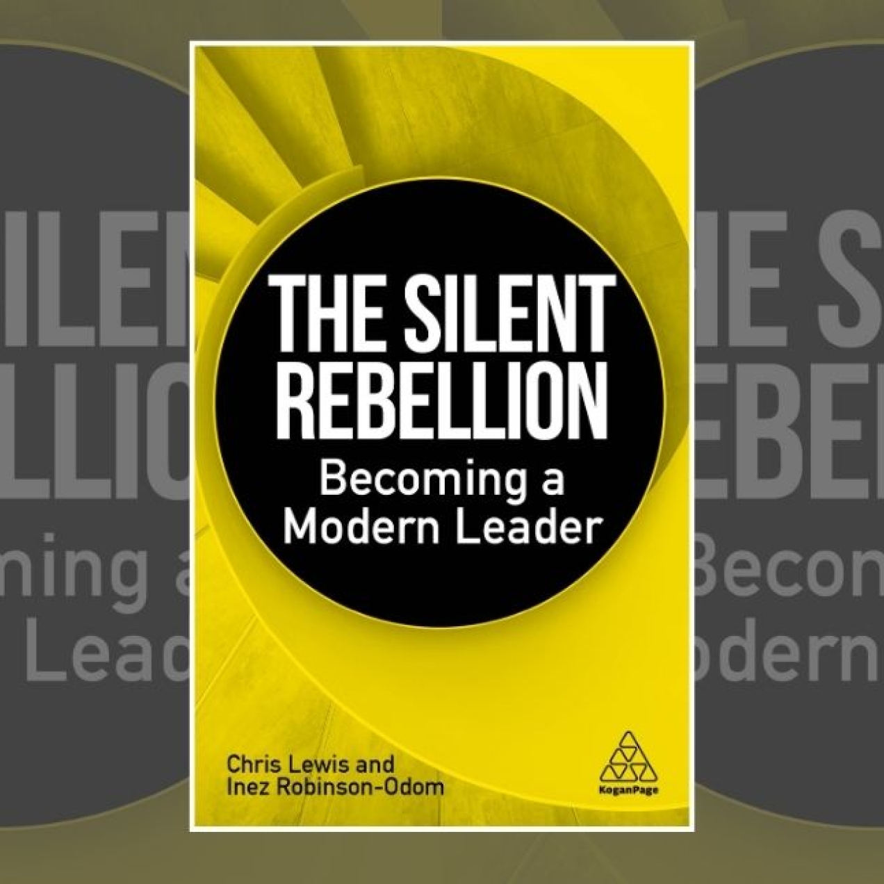 The Silent Rebellion yellow book jacket with an illustration of a spiral staircase and title within a black circlet